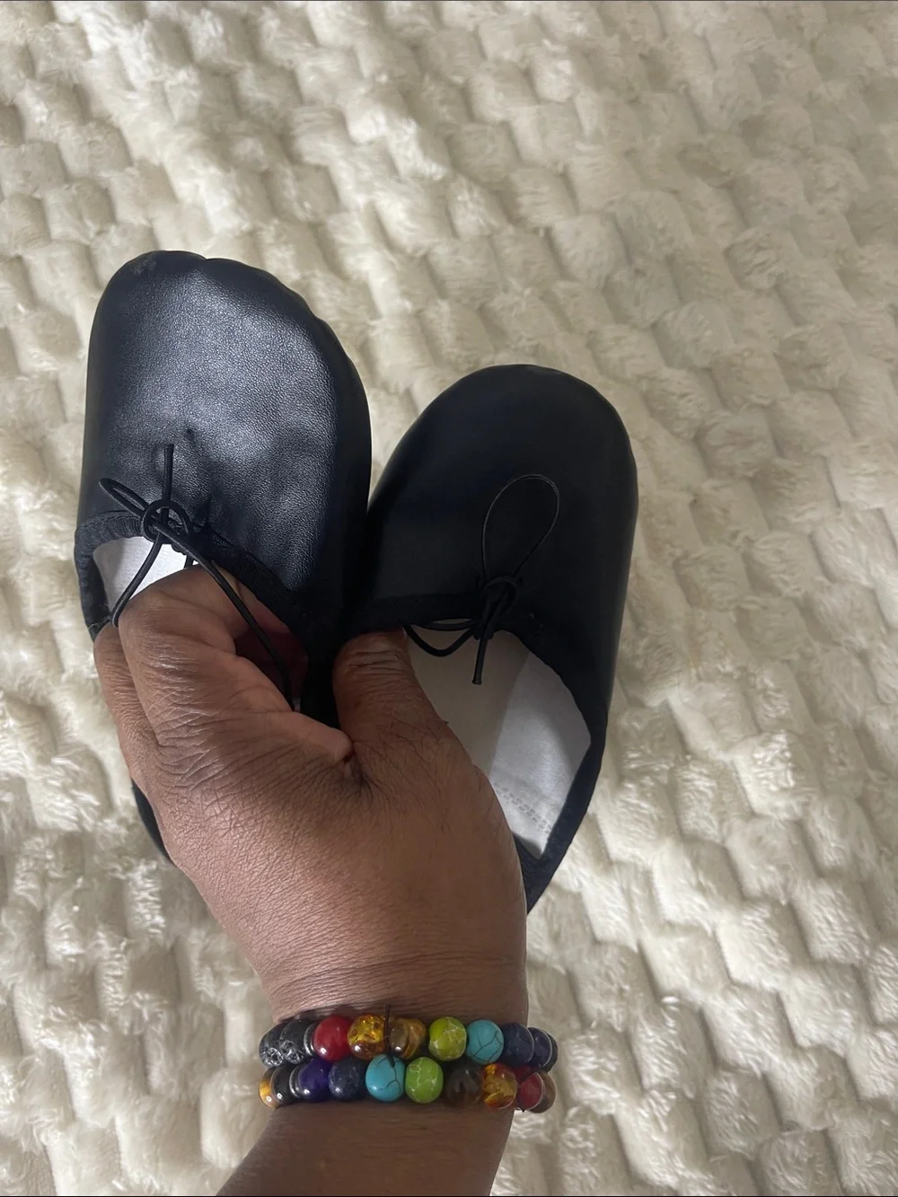 Danskin Black Girls Ballet Flats with Elastic Strap